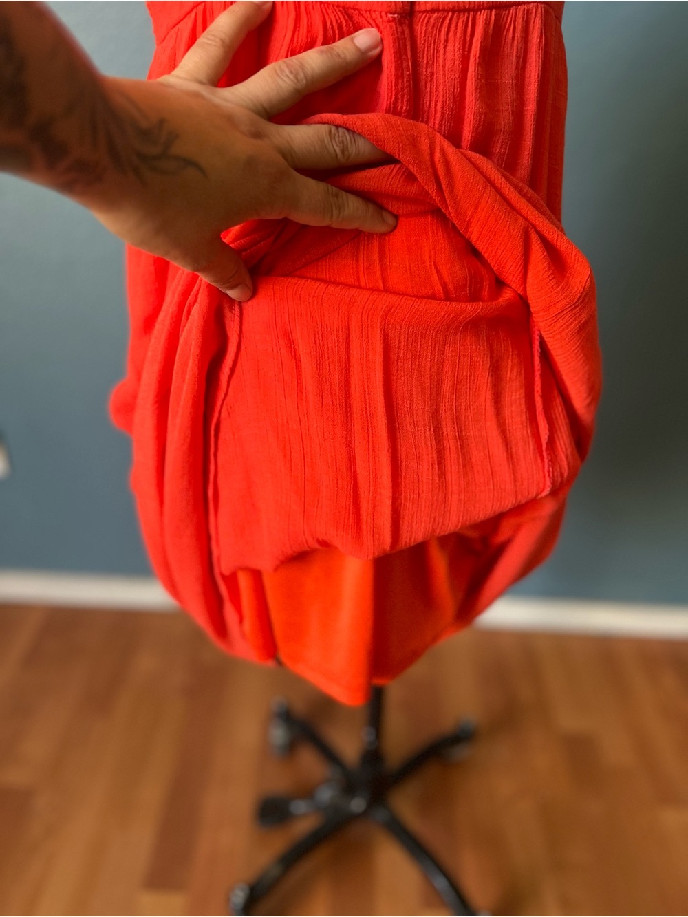 Poetry coral pink Crochet-Bodice summer Maxi Dress - Picture 9 of 9